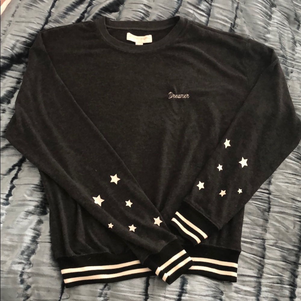 Spiritual Gangster stars stripe soft sweater
